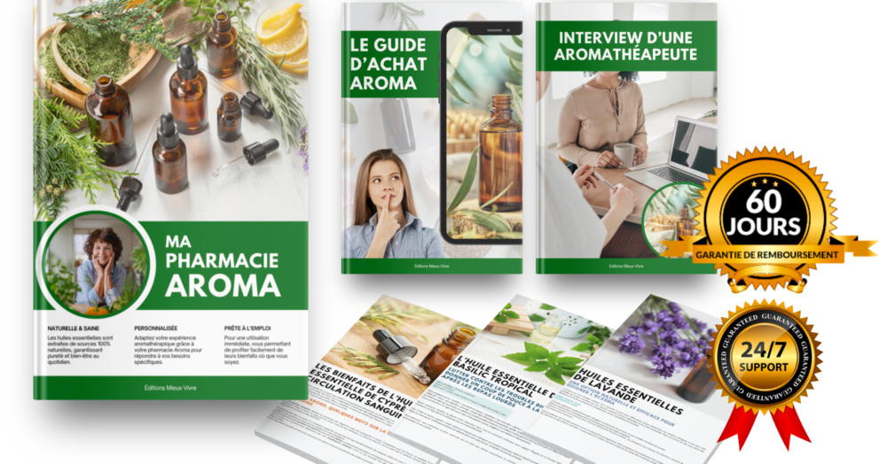 Collection de guides sur l'aromathérapie avec des conseils sur les huiles essentielles, un guide d'achat et une interview d'une aromathérapeute.